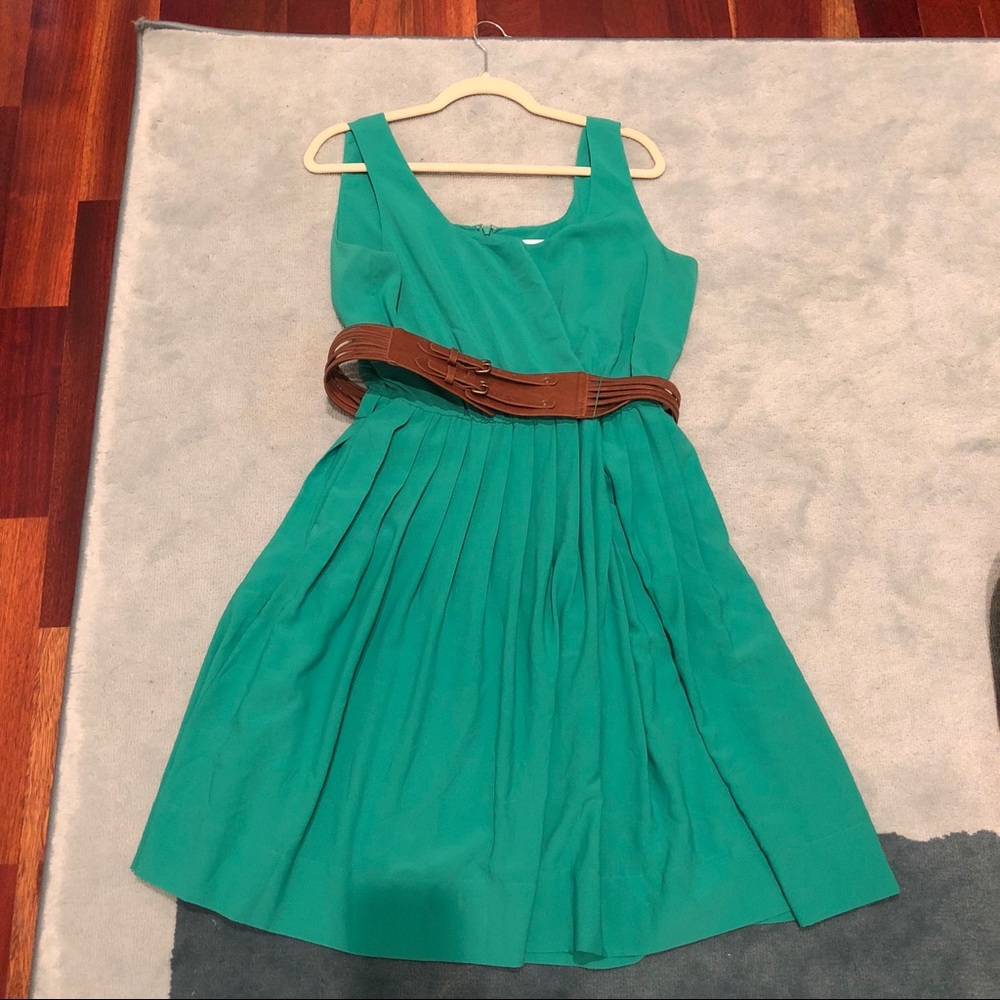 Calvin Klein Green Dress with Belt